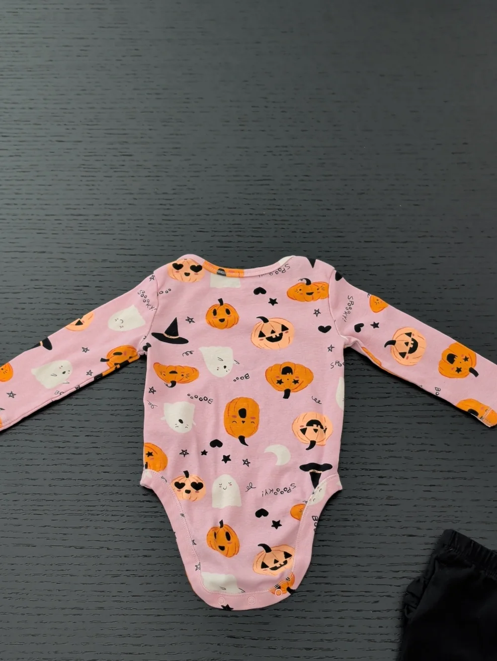 2 Piece Old Navy Halloween Onesie & Black Ruffle Butt Pants Girl 6 - 12 Months